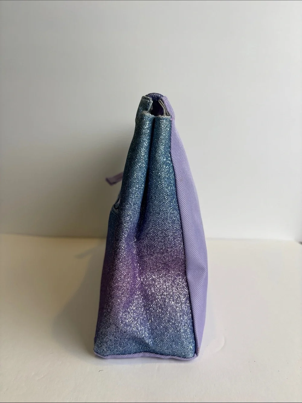 Pottery Barn Kids Lavender Aqua Ombre Sparkle Glitter Supplies Pouch